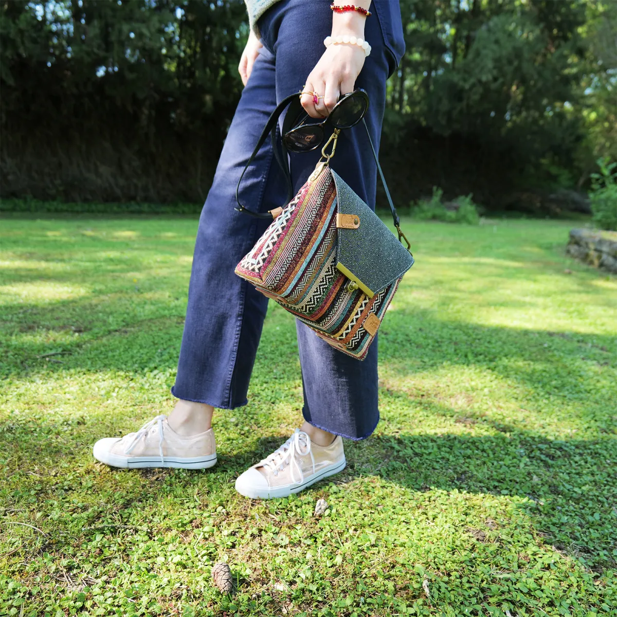 Sac à main Bandoulière Coton d'Avril ESTELLO Sillons