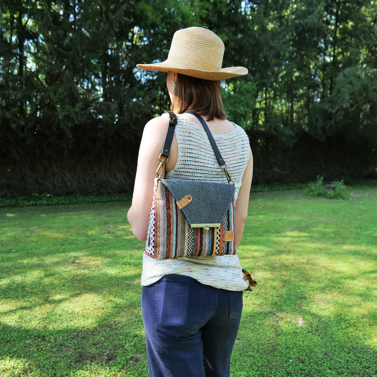 Sac à main Bandoulière Coton d'Avril ESTELLO Sillons