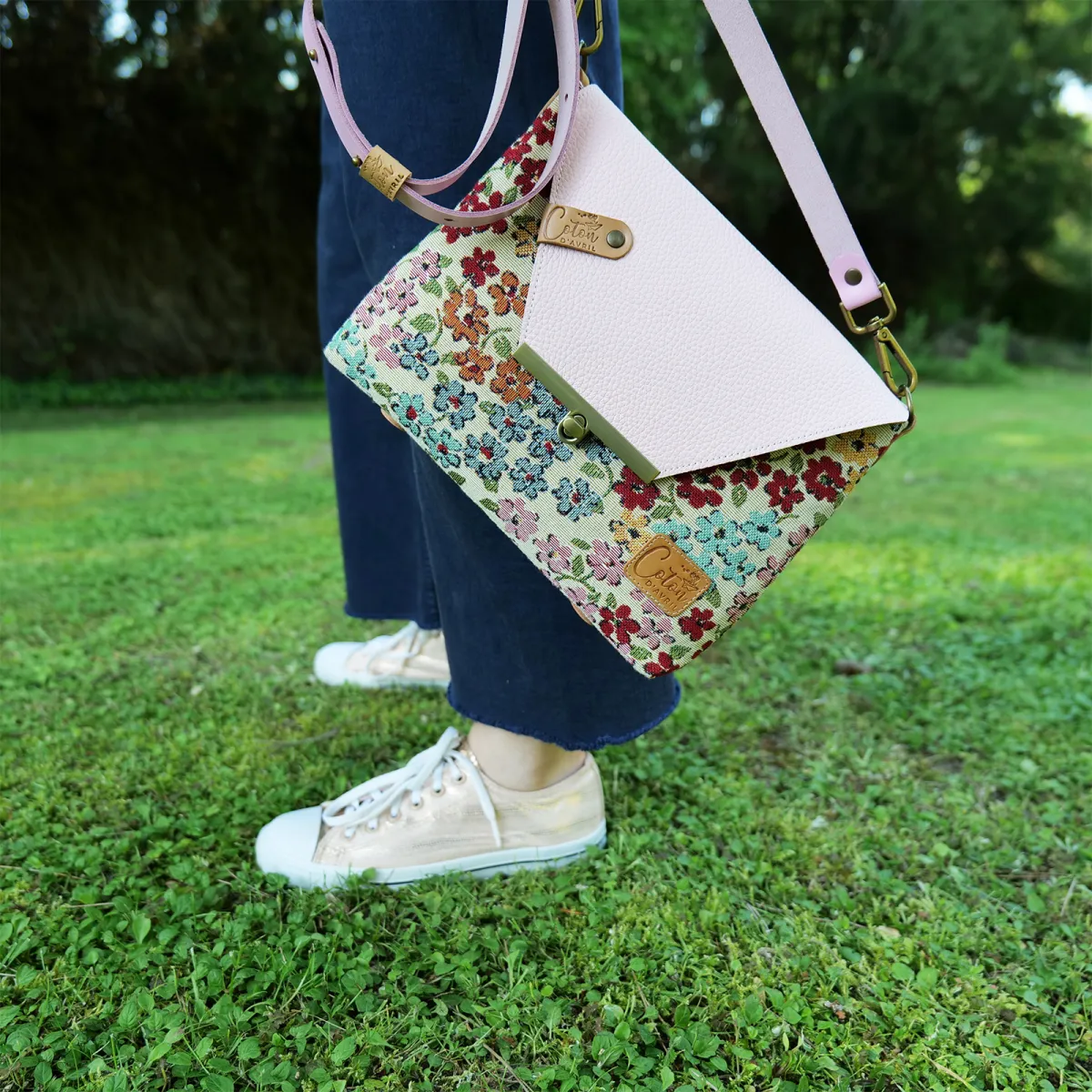 Sac à main Bandoulière Coton d'Avril ESTELLO Fleurs