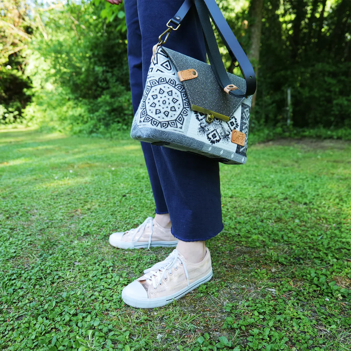 Sac à main Bandoulière Coton d'Avril ESTELLO Grafic