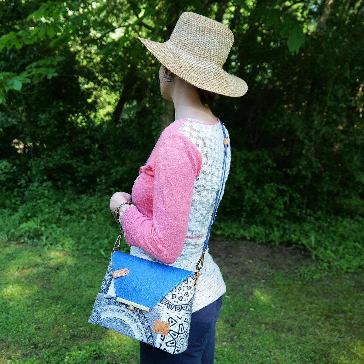 Sac à main Bandoulière Coton d'Avril ESTELLO Grafic
