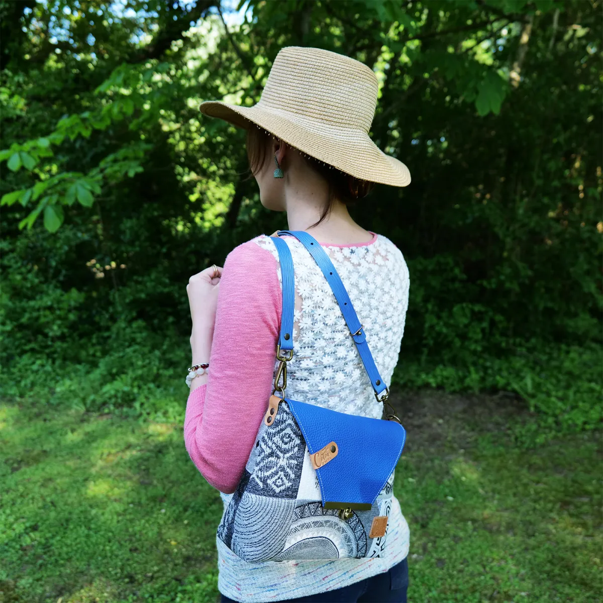 Sac à main Bandoulière Coton d'Avril ESTELLO Grafic Lapis