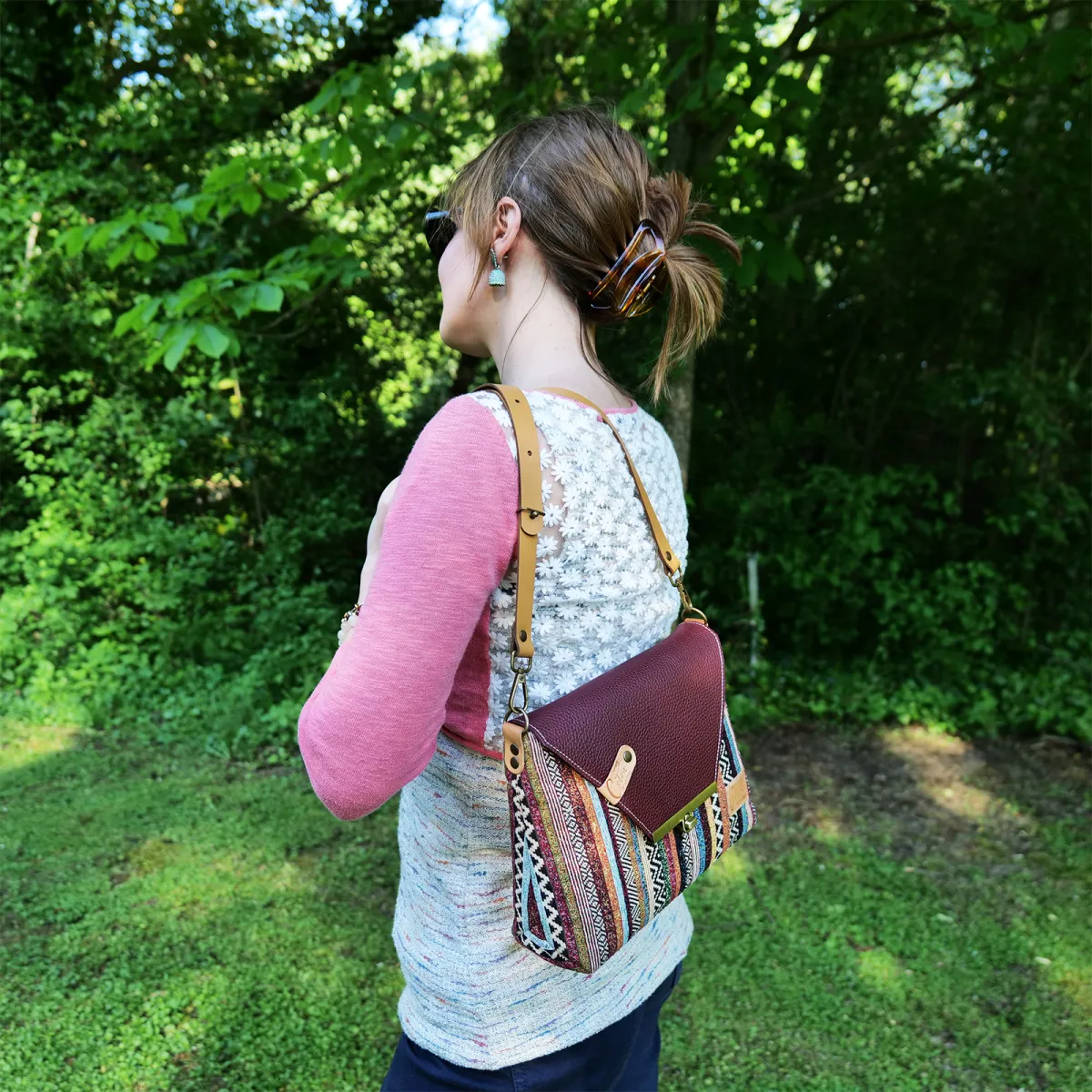 Sac à main Bandoulière Coton d'Avril ESTELLO Sillons