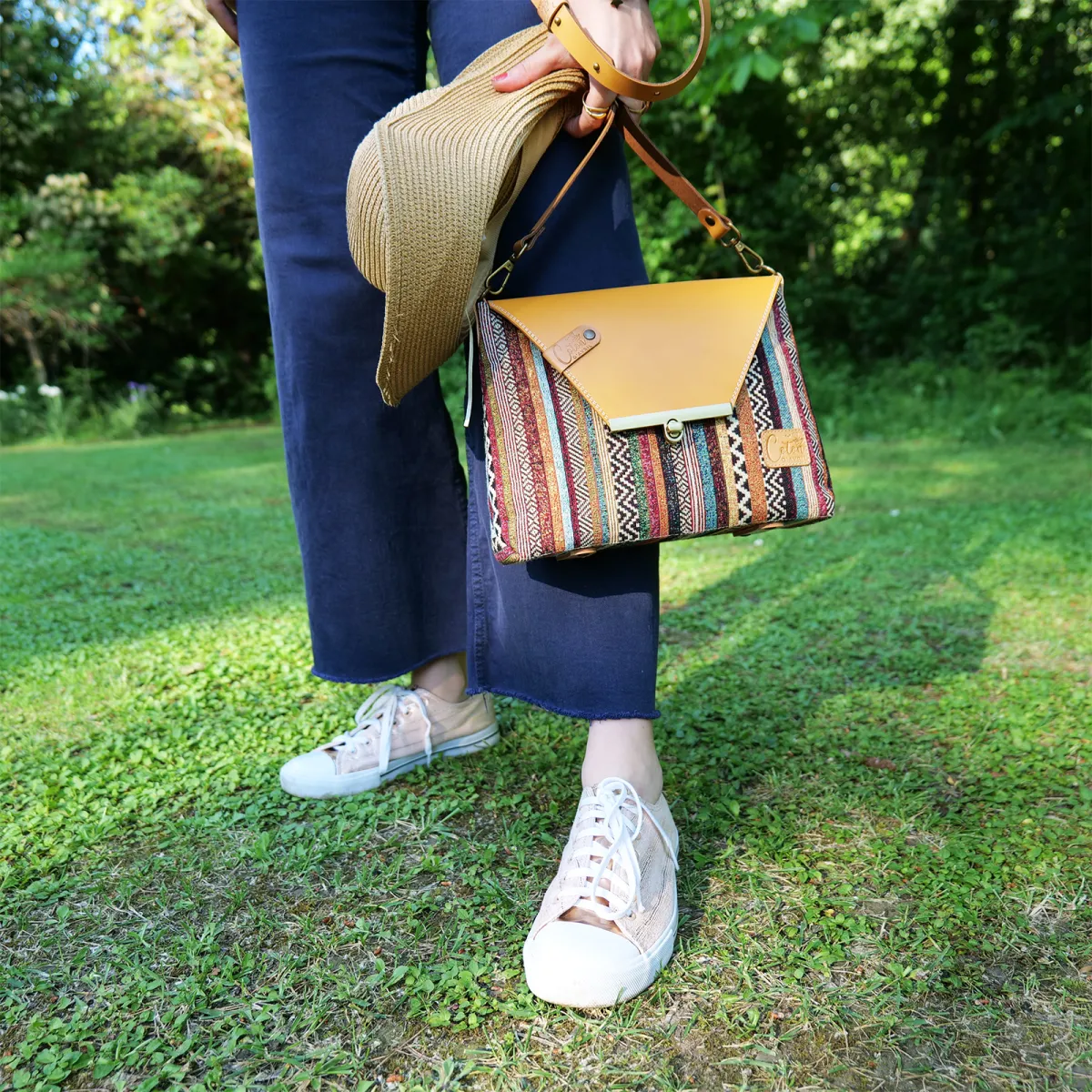 Sac à main Bandoulière Coton d'Avril ESTELLO Sillons