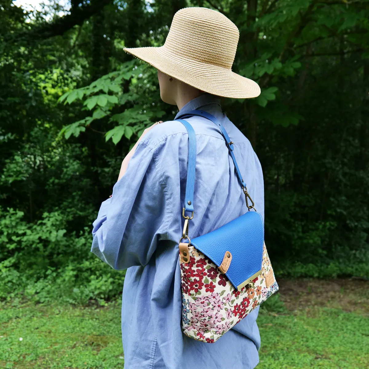 Sac à main Bandoulière Coton d'Avril ESTELLO Fleurs