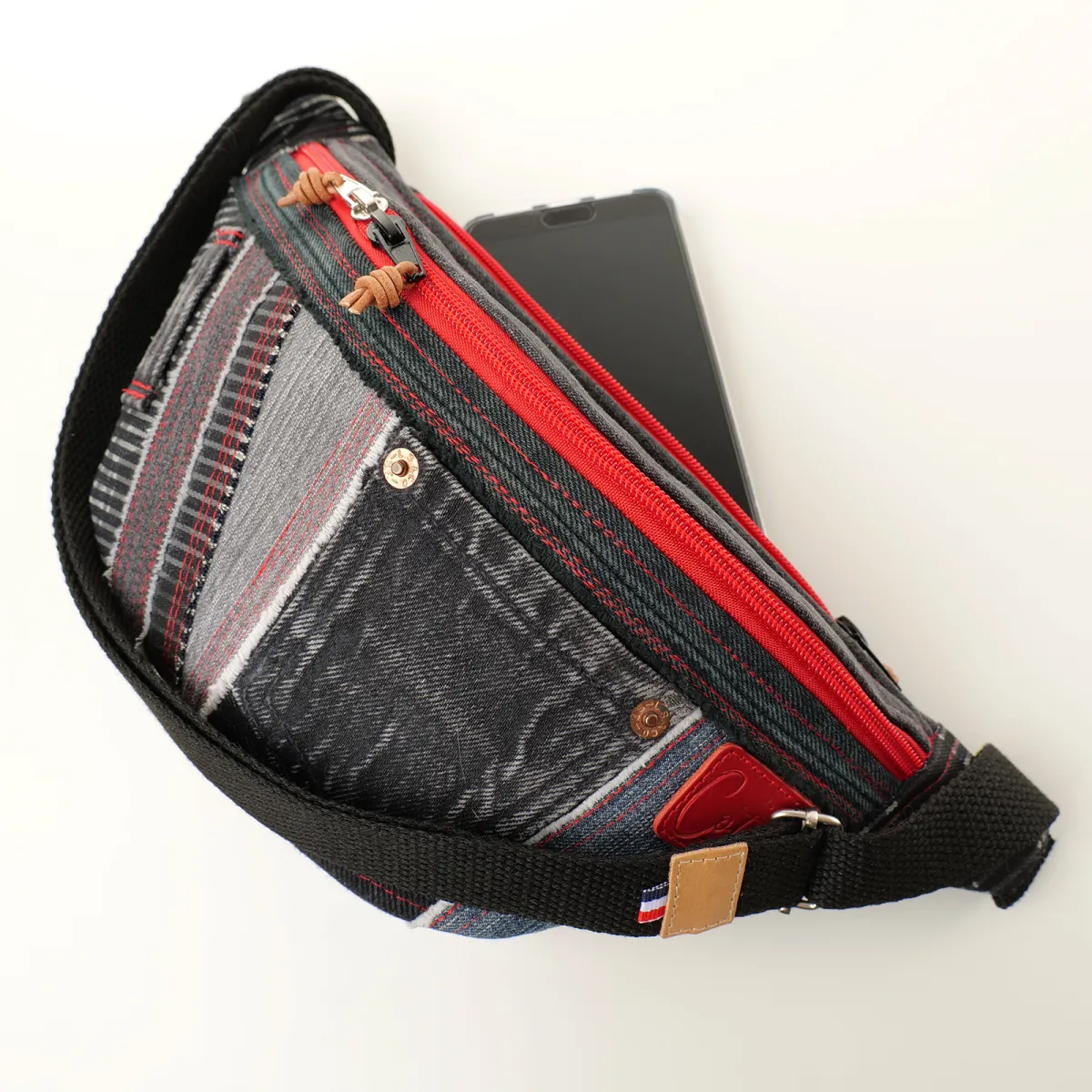 Sac banane Coton d'Avril MELISSE Jean EDITION noir
