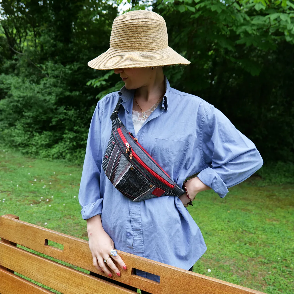 Sac banane Coton d'Avril MELISSE Jean EDITION noir