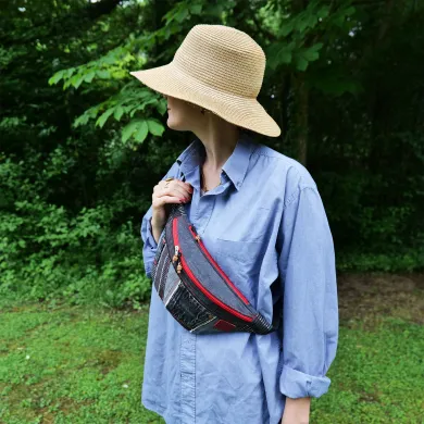 Sac banane Coton d'Avril MELISSE Jean EDITION noir