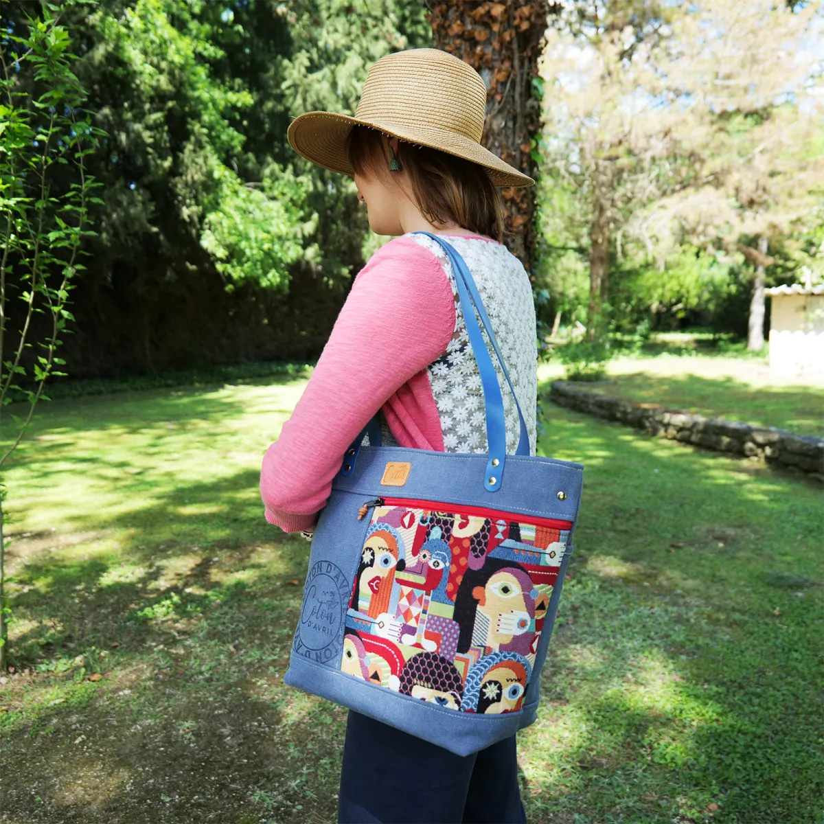 Sac cabas Coton d'Avril CARINO Visages