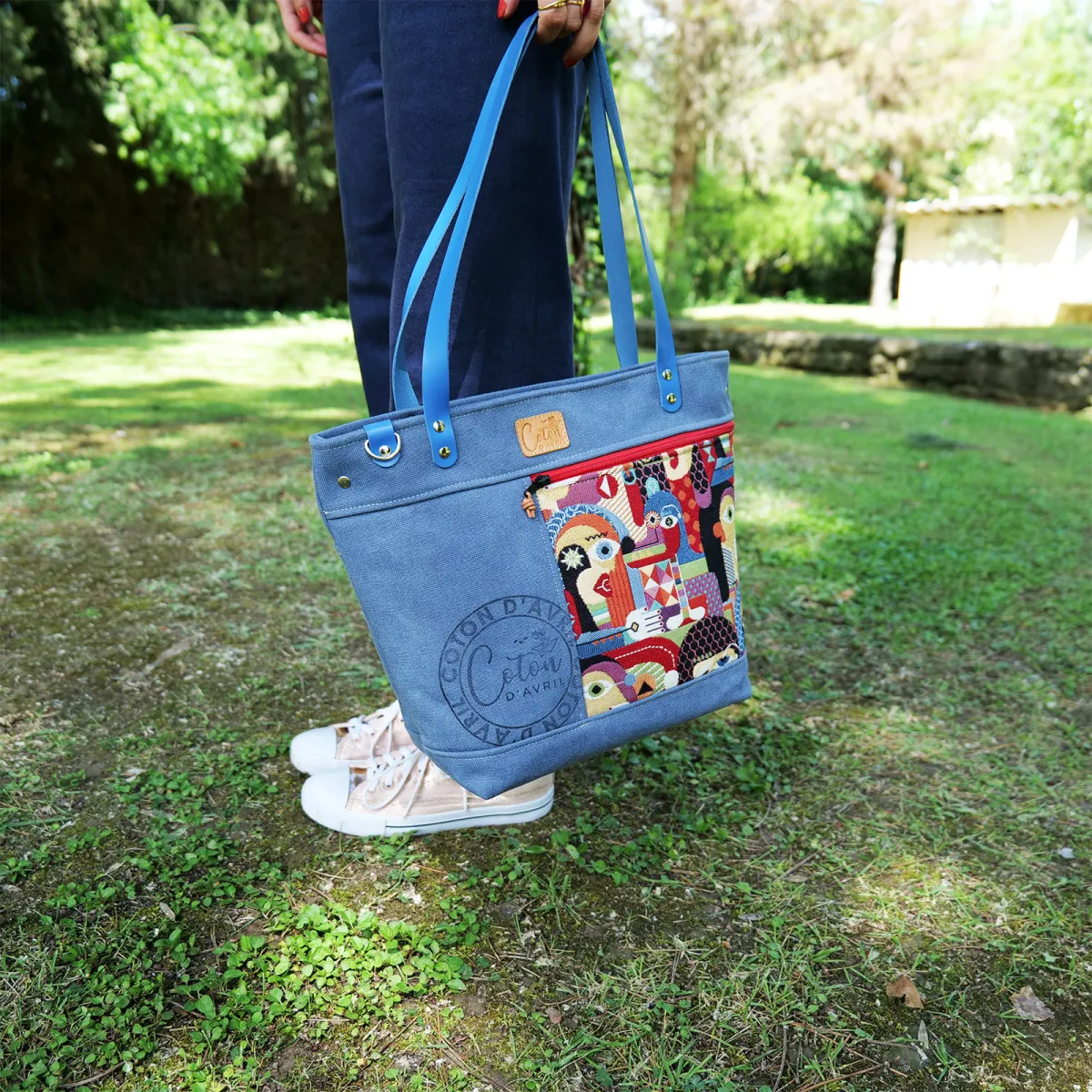 Sac cabas Coton d'Avril CARINO Visages