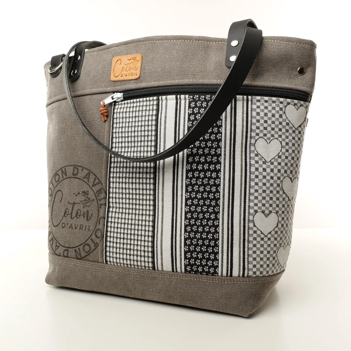 Sac cabas Coton d'Avril CARINO Motifs