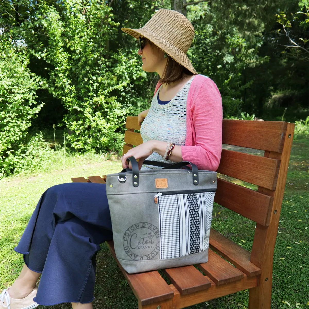 Sac cabas Coton d'Avril CARINO Motifs