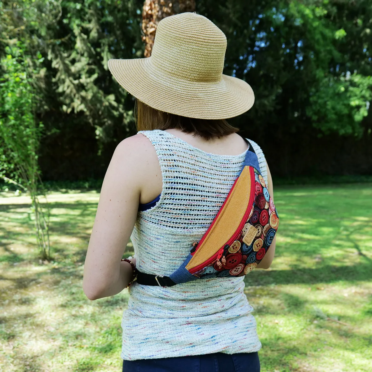 Sac banane Coton d'Avril MELISSE Boutons