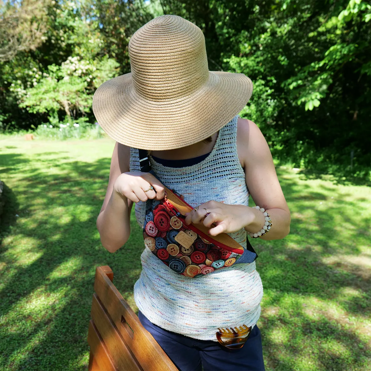 Sac banane Coton d'Avril MELISSE Boutons
