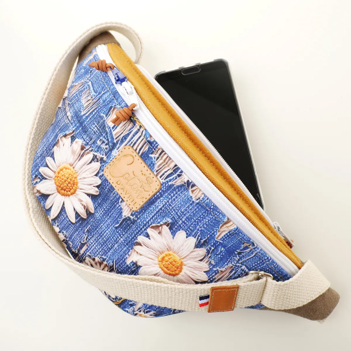 Sac banane Coton d'Avril MELISSE Marguerites