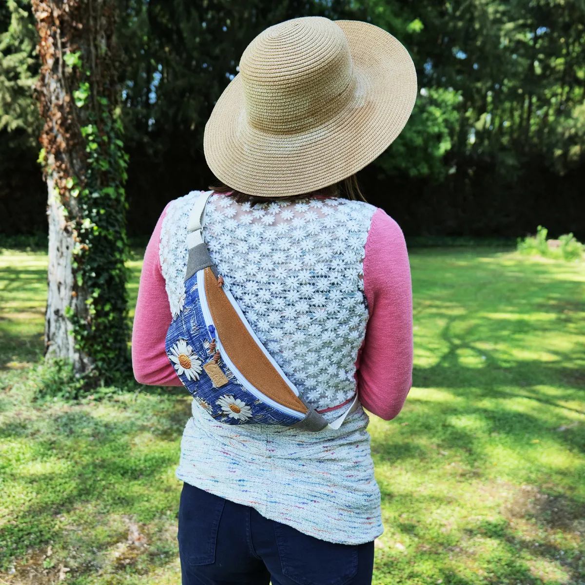Sac banane Coton d'Avril MELISSE Marguerites