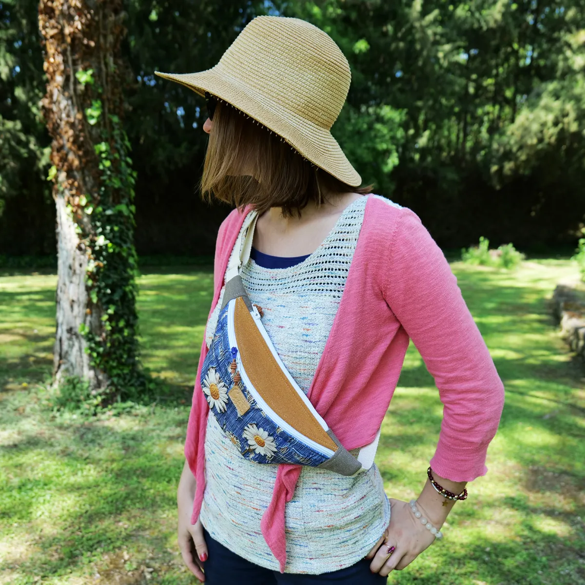 Sac banane Coton d'Avril MELISSE Marguerites