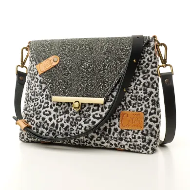 Sac à main Bandoulière Coton d'Avril ESTELLO Leopard