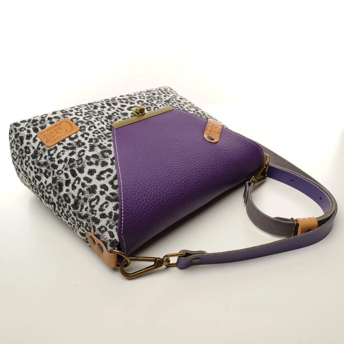 Sac à main Bandoulière Coton d'Avril ESTELLO Leopard