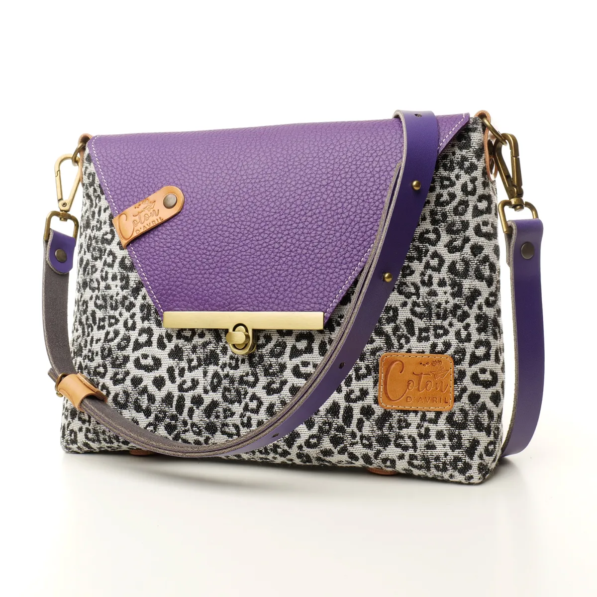 Sac à main Bandoulière Coton d'Avril ESTELLO Leopard