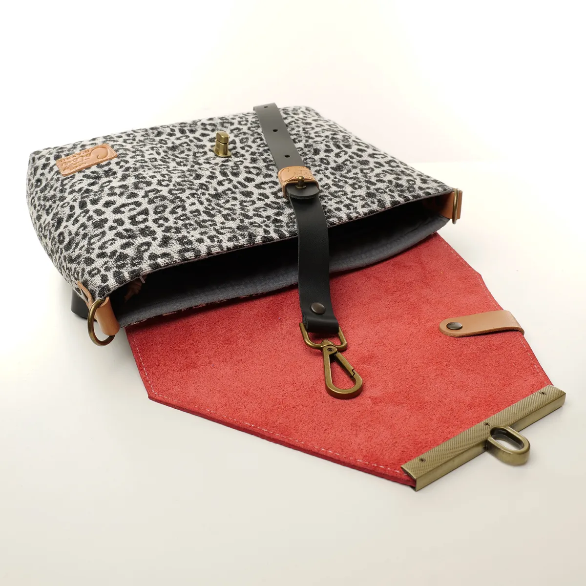 Sac à main Bandoulière Coton d'Avril ESTELLO Leopard