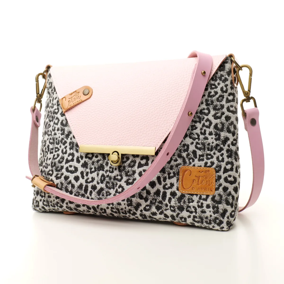 Sac à main Bandoulière Coton d'Avril ESTELLO Leopard