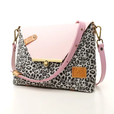 Sac à main Bandoulière Coton d'Avril ESTELLO Leopard
