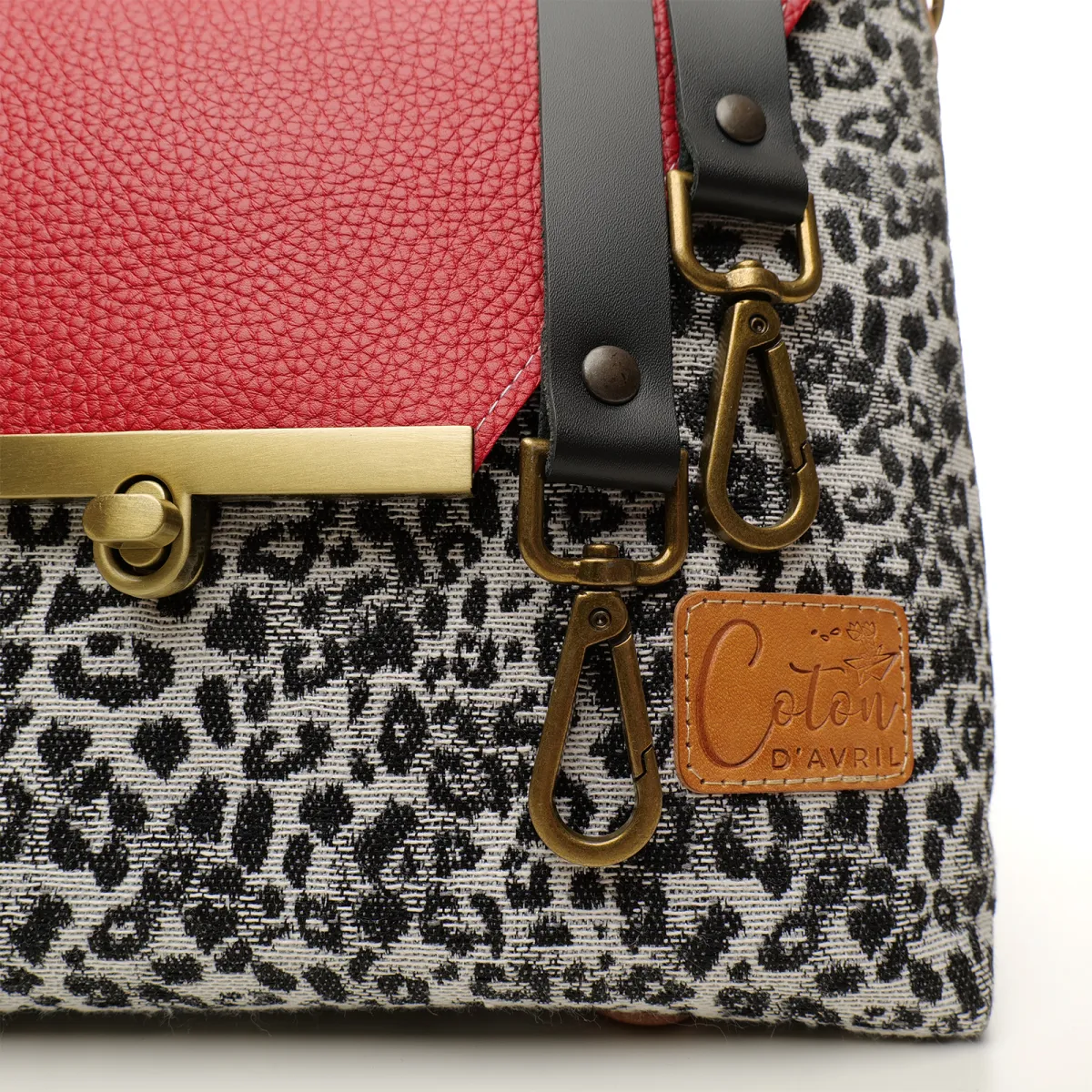 Sac à main Bandoulière Coton d'Avril ESTELLO Leopard