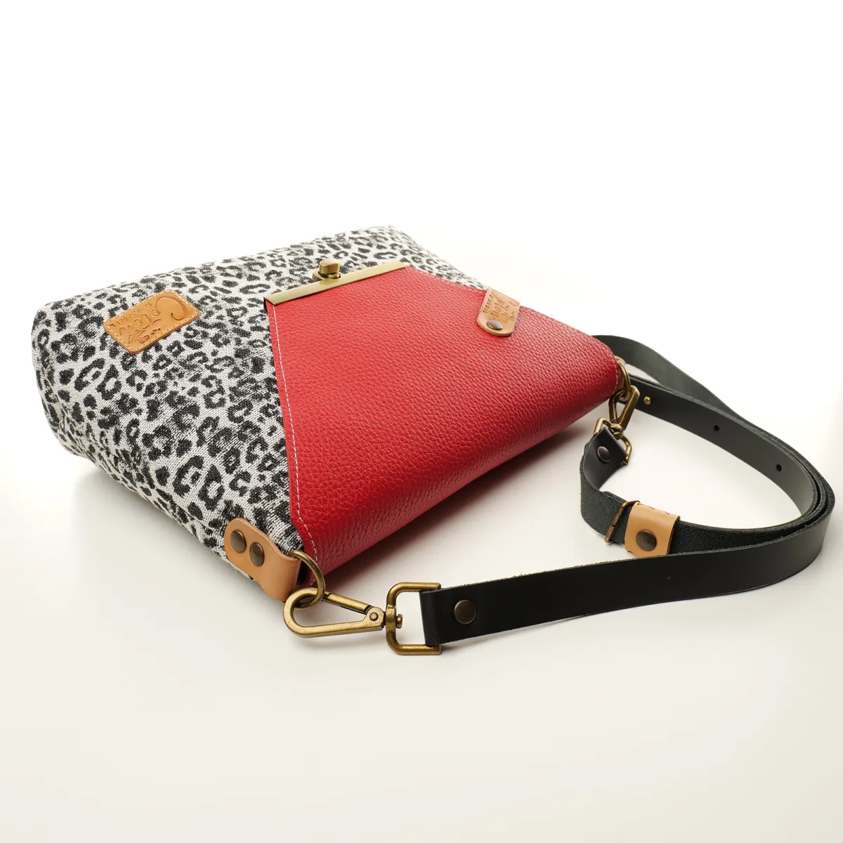 Sac à main Bandoulière Coton d'Avril ESTELLO Leopard