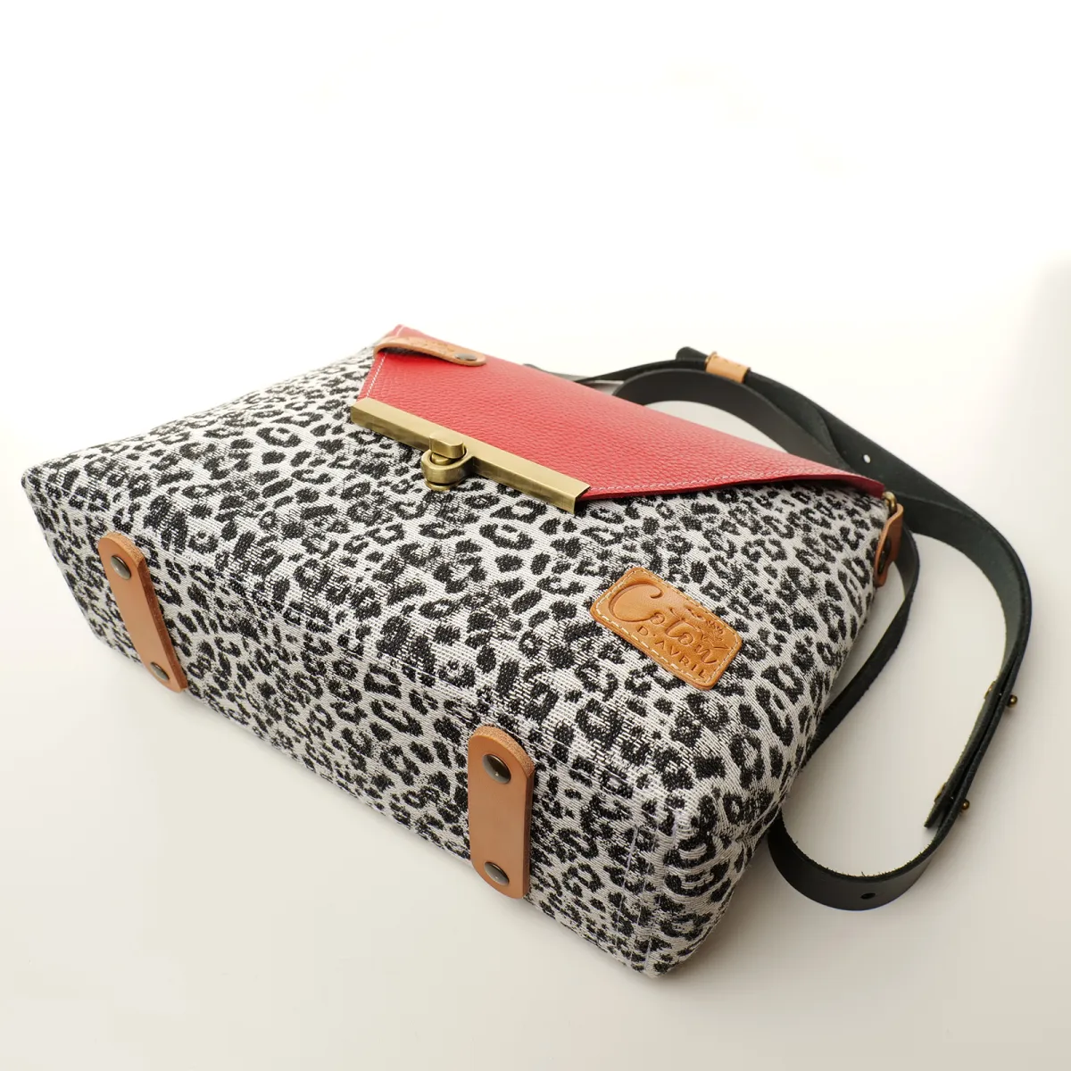 Sac à main Bandoulière Coton d'Avril ESTELLO Leopard