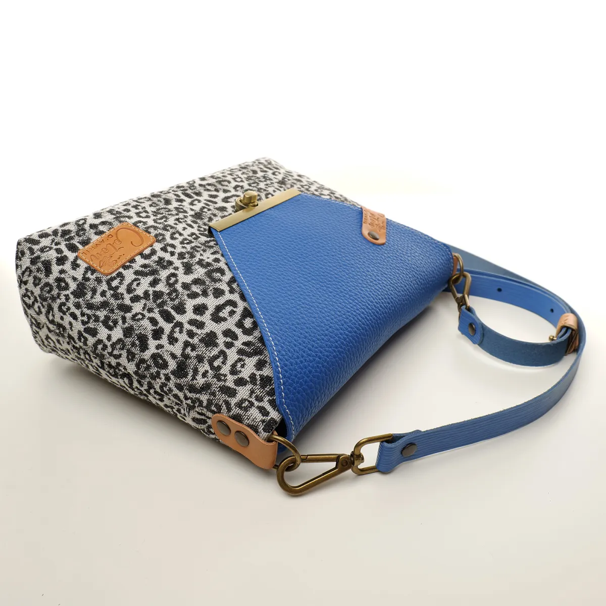 Sac à main Bandoulière Coton d'Avril ESTELLO Leopard