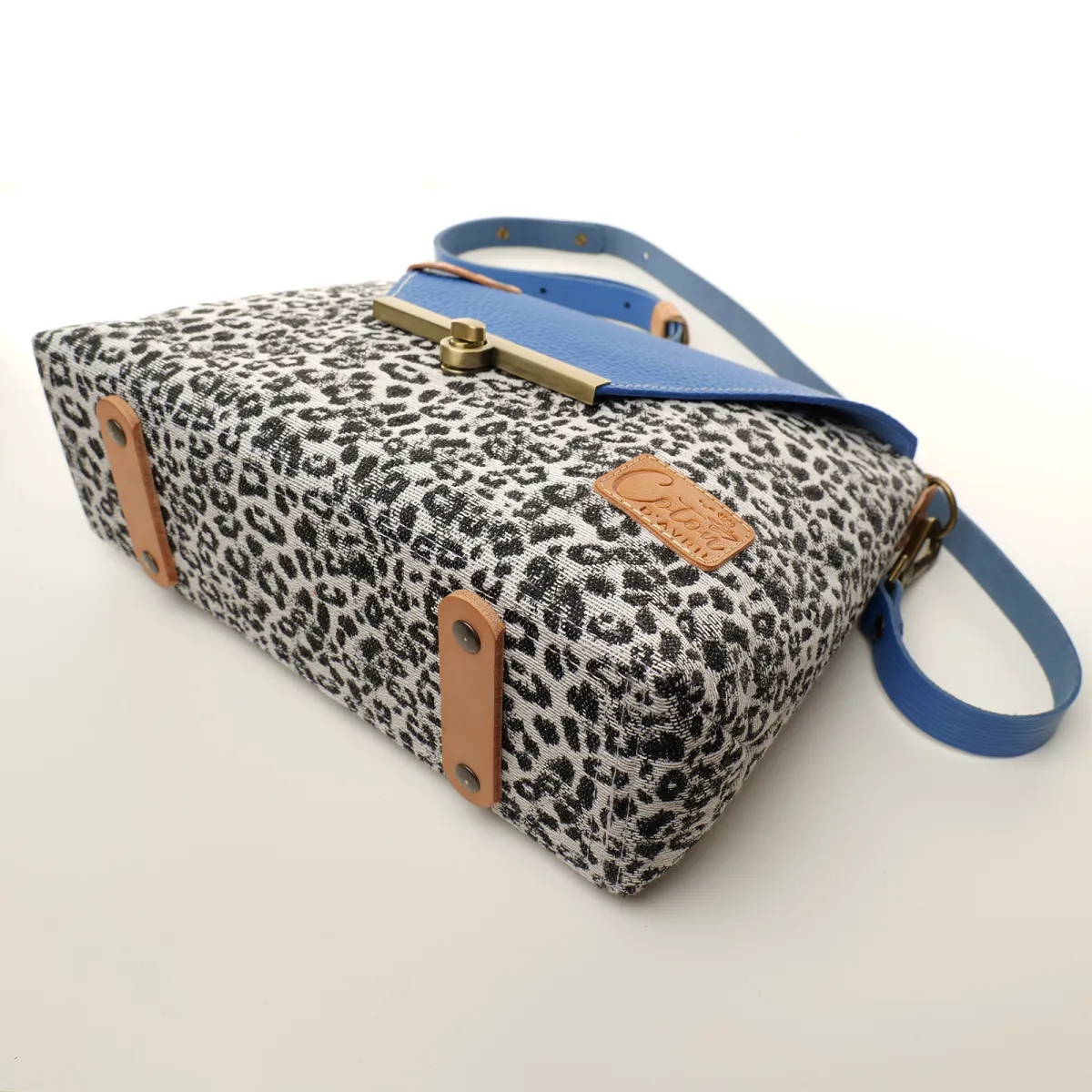 Sac à main Bandoulière Coton d'Avril ESTELLO Leopard