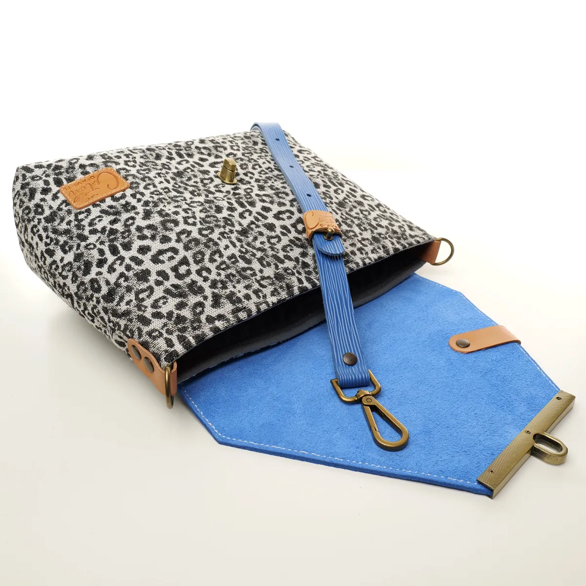 Sac à main Bandoulière Coton d'Avril ESTELLO Leopard