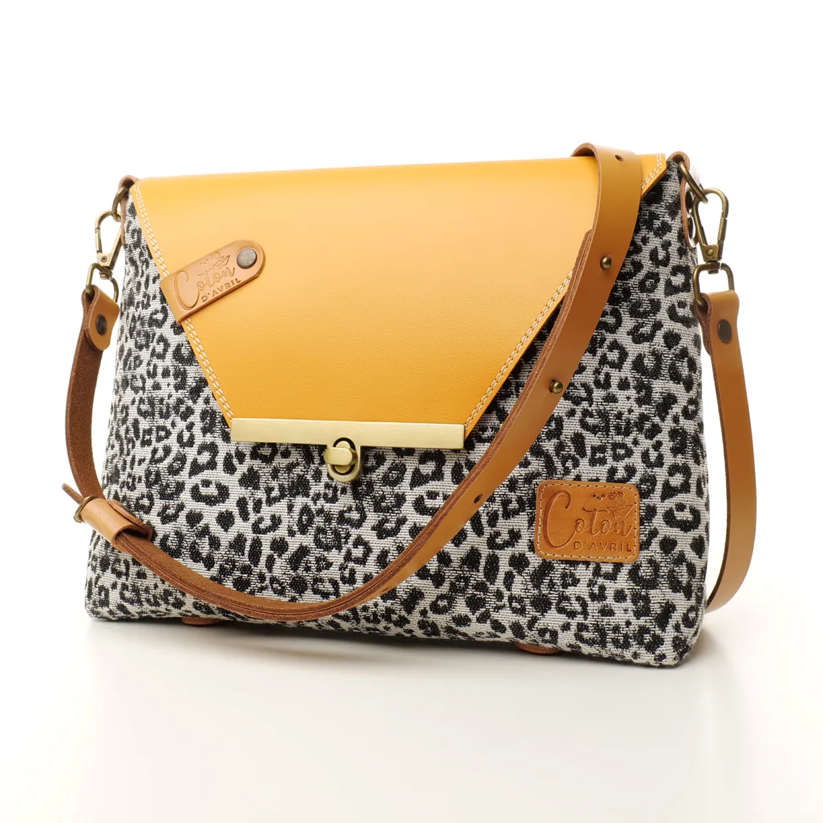 Sac à main Bandoulière Coton d'Avril ESTELLO Leopard