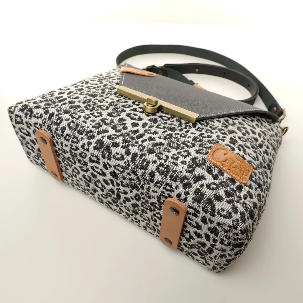 Sac à main Bandoulière Coton d'Avril ESTELLO Leopard