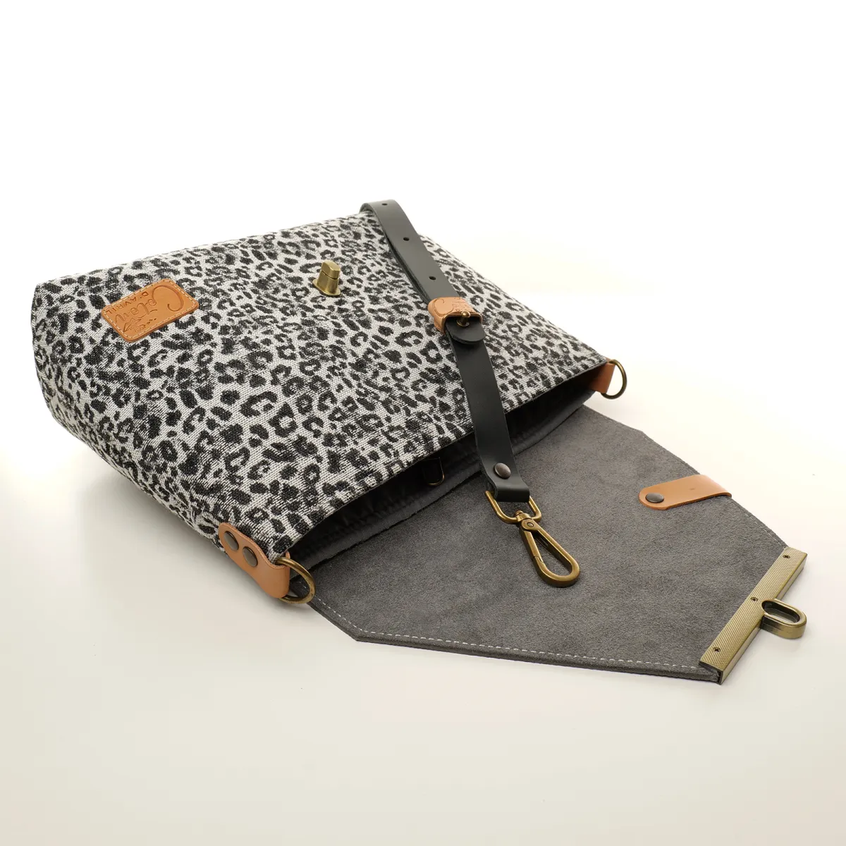 Sac à main Bandoulière Coton d'Avril ESTELLO Leopard