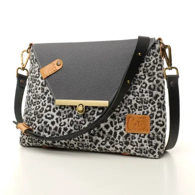 Sac à main Bandoulière Coton d'Avril ESTELLO Leopard