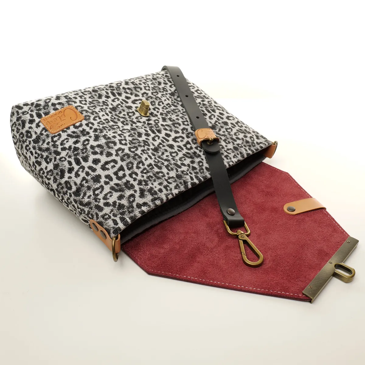 Sac à main Bandoulière Coton d'Avril ESTELLO Leopard