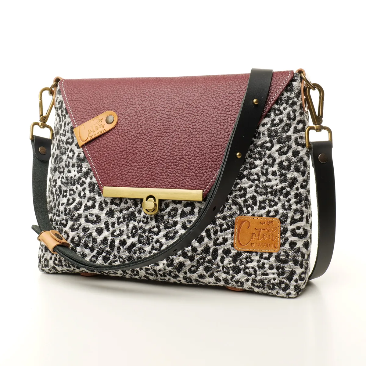 Sac à main Bandoulière Coton d'Avril ESTELLO Leopard