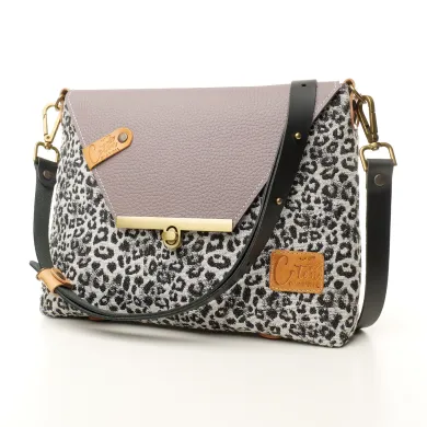 Sac à main Bandoulière Coton d'Avril ESTELLO Leopard