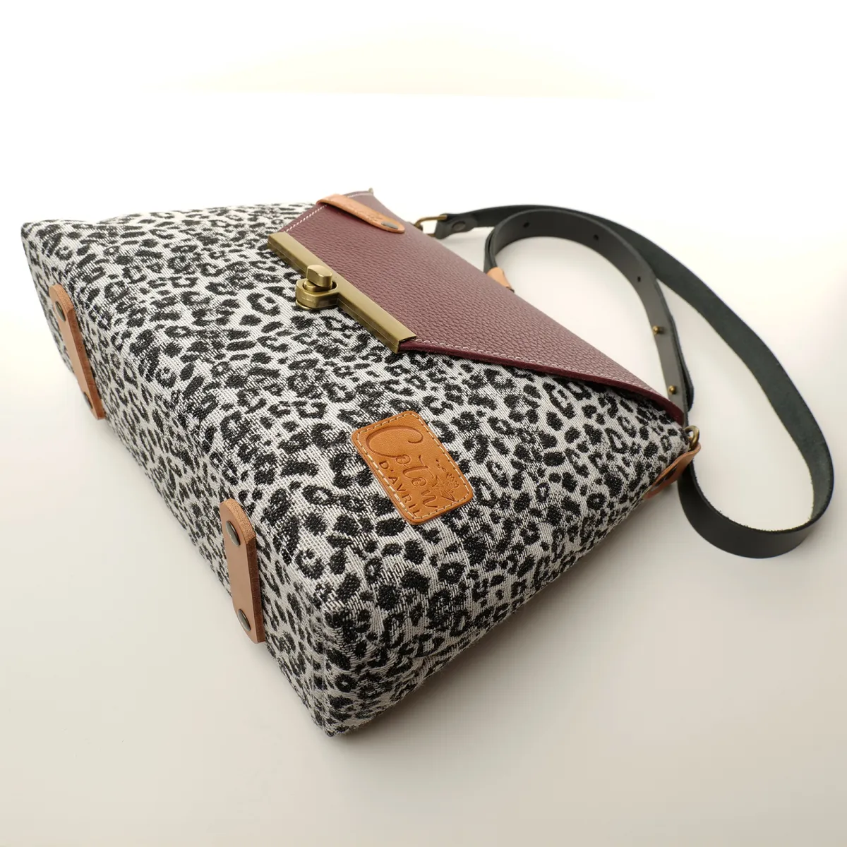 Sac à main Bandoulière Coton d'Avril ESTELLO Leopard