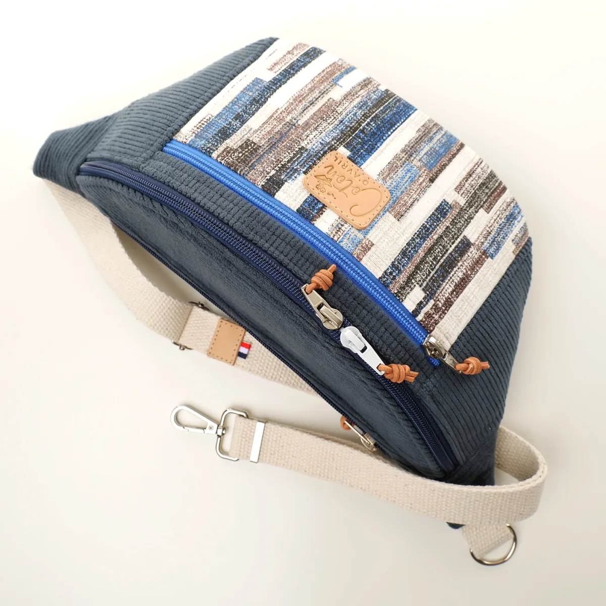 Sac banane Coton d'Avril MADON Bleu