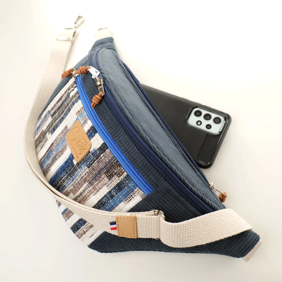 Sac banane Coton d'Avril MADON Bleu