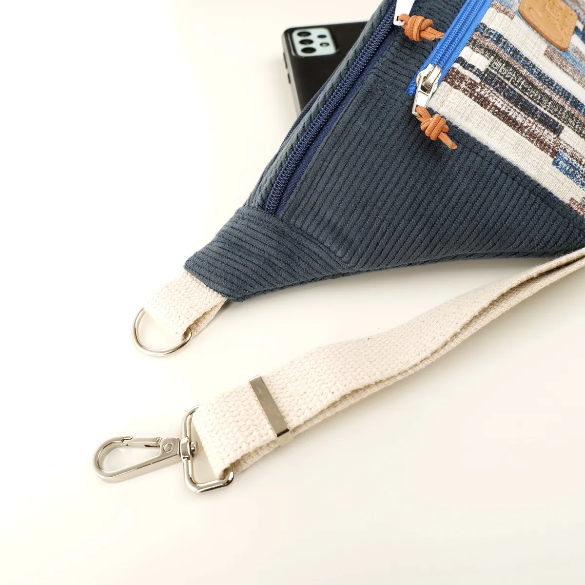 Sac banane Coton d'Avril MADON Bleu