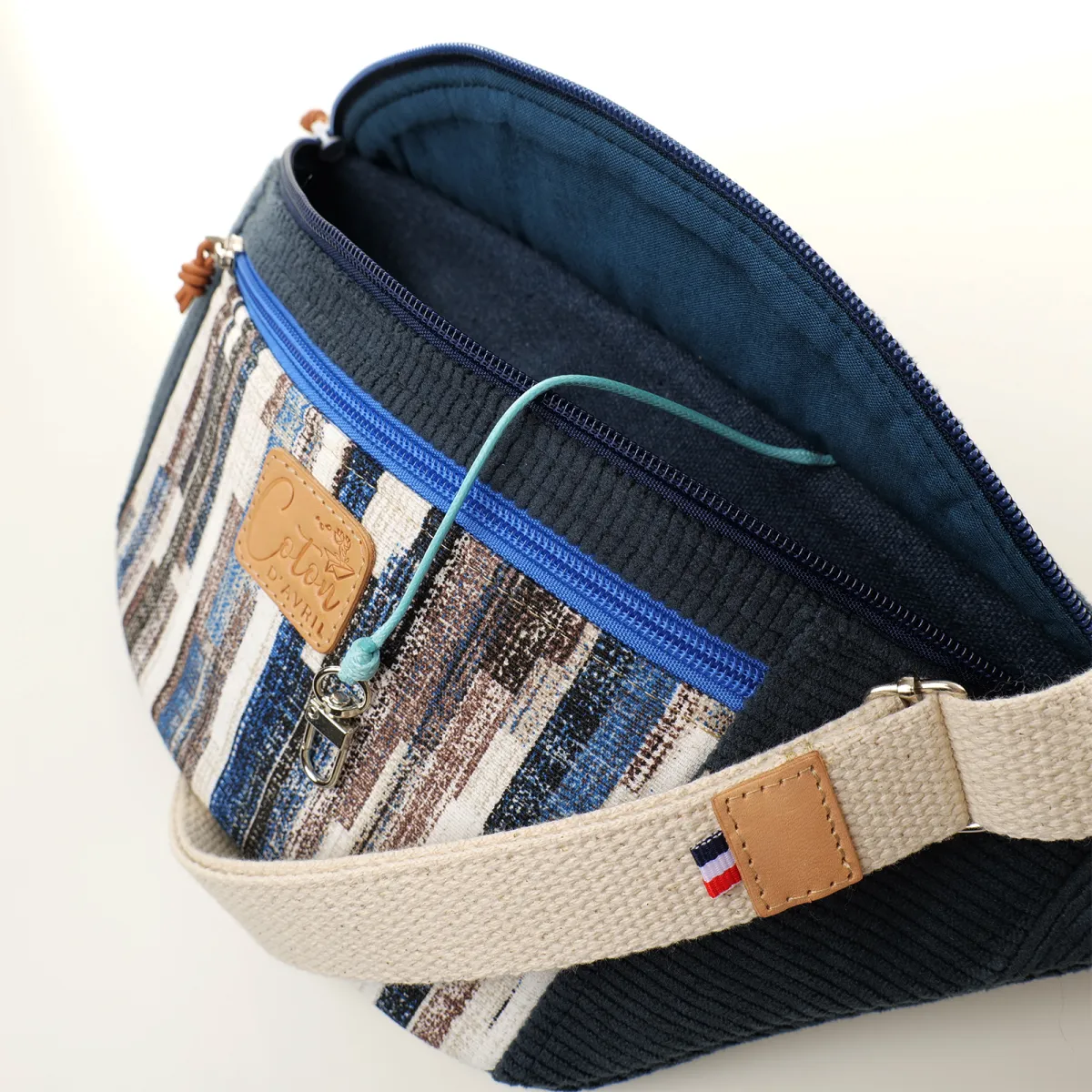 Sac banane Coton d'Avril MADON Bleu