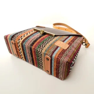 Sac à main Bandoulière Coton d'Avril ESTELLO Sillons Cacao