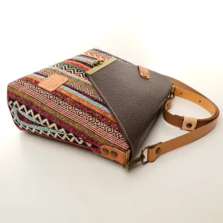 Sac à main Bandoulière Coton d'Avril ESTELLO Sillons Cacao