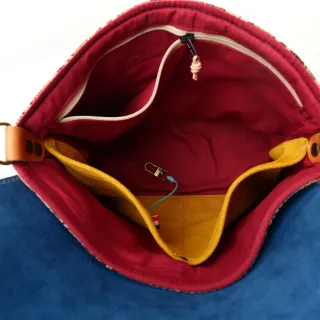 Sac à main Bandoulière Coton d'Avril ESTELLO Sillons Safran