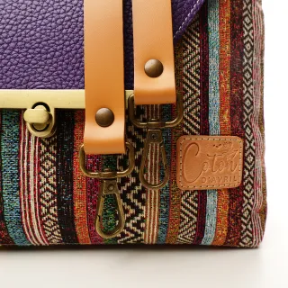 Sac à main Bandoulière Coton d'Avril ESTELLO Sillons Lilas