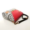 Sac à main Bandoulière Coton d'Avril ESTELLO Grafic rouge